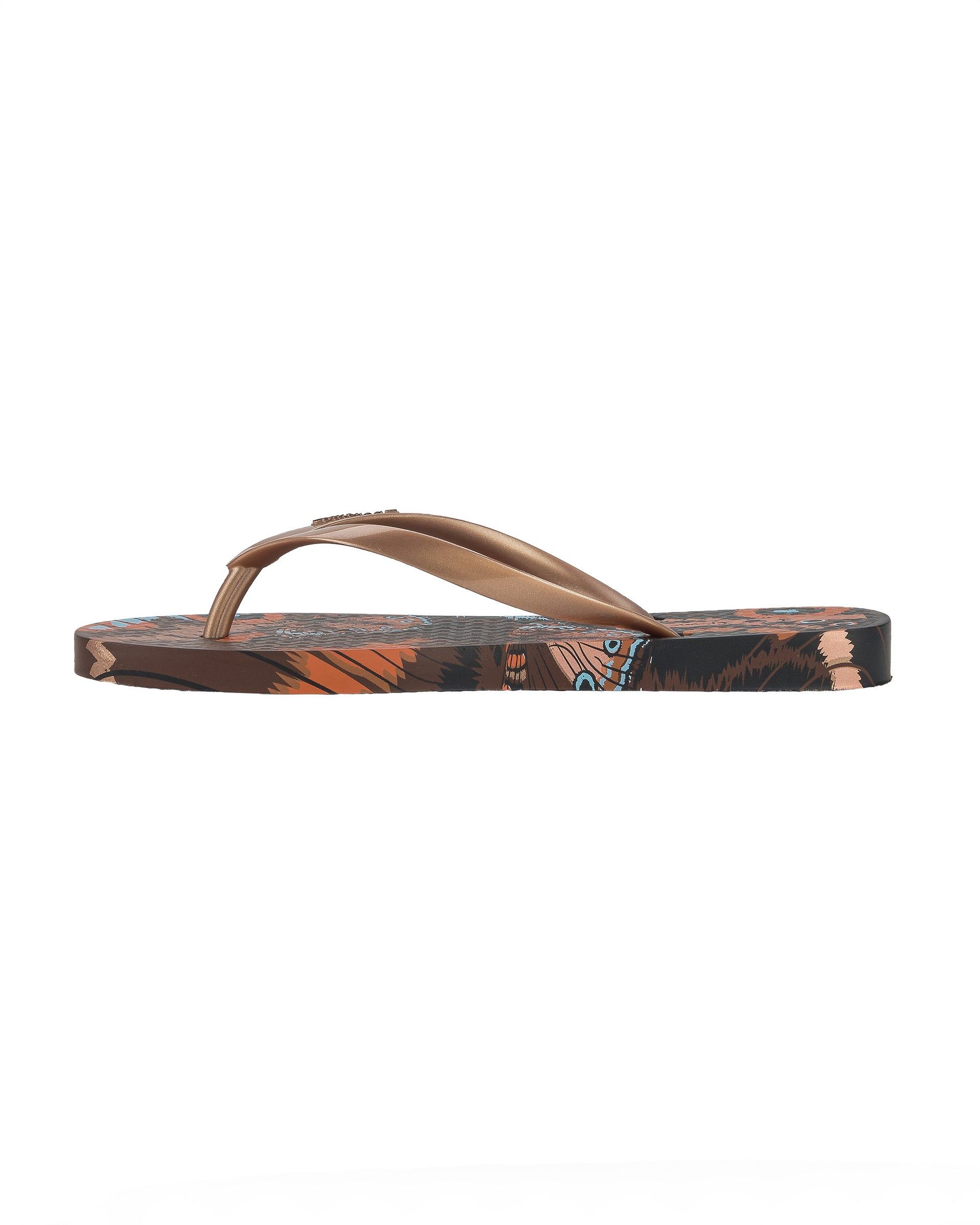 Ipanema Animal Print Női Strandpapucs Barna Metal Rózsaszín | 8043UOLFK