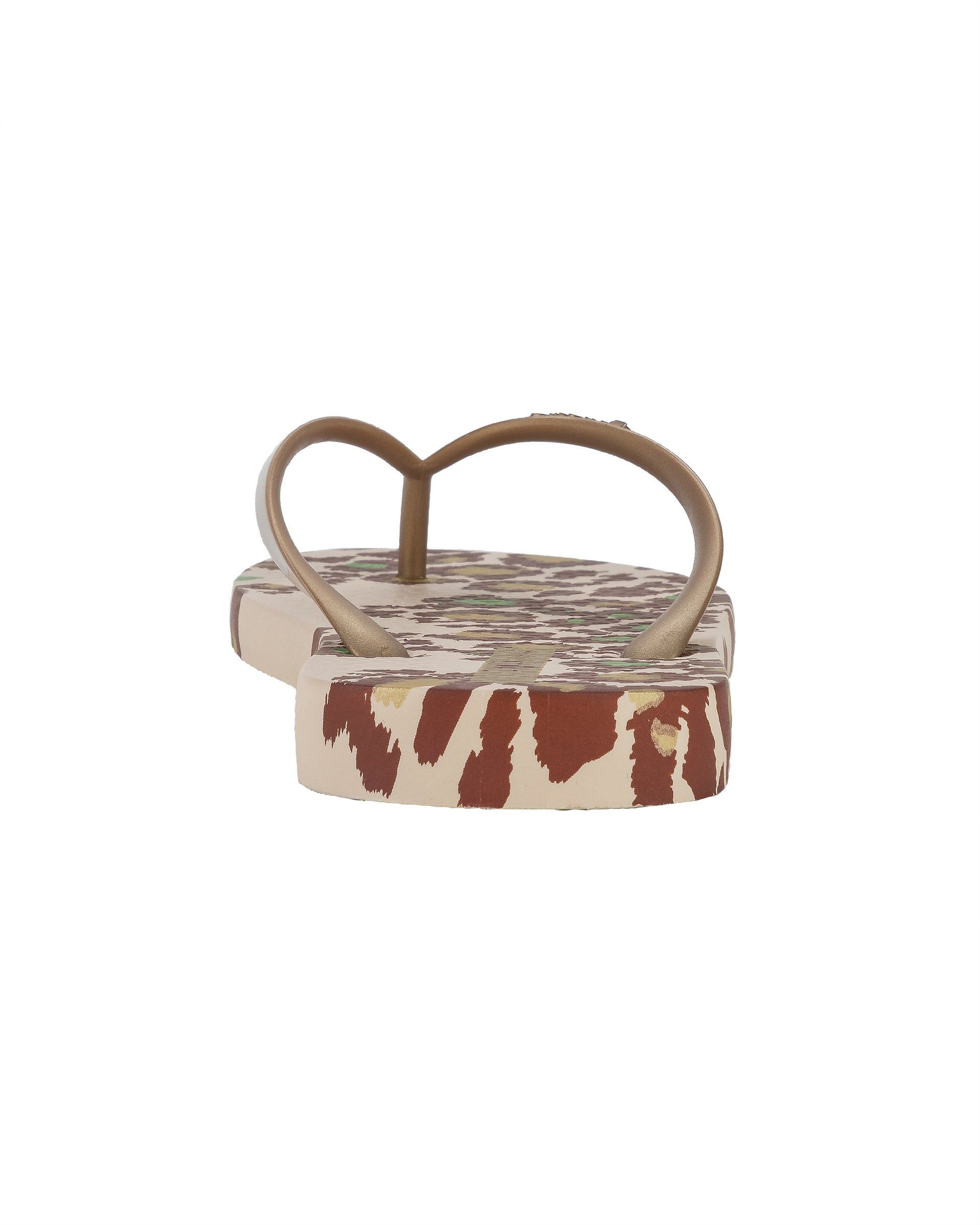 Ipanema Animal Print Női Strandpapucs Bézs Arany | 5809XYQKN