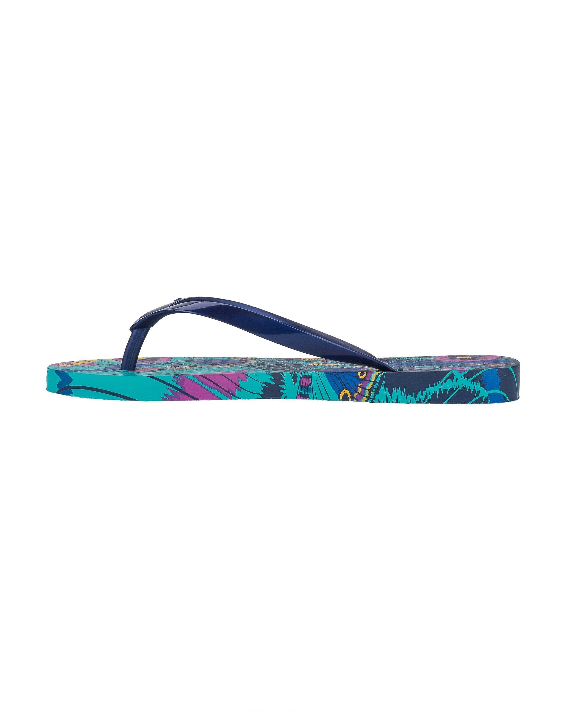 Ipanema Animal Print Női Strandpapucs Zöld Kék | 9043ZNHGC