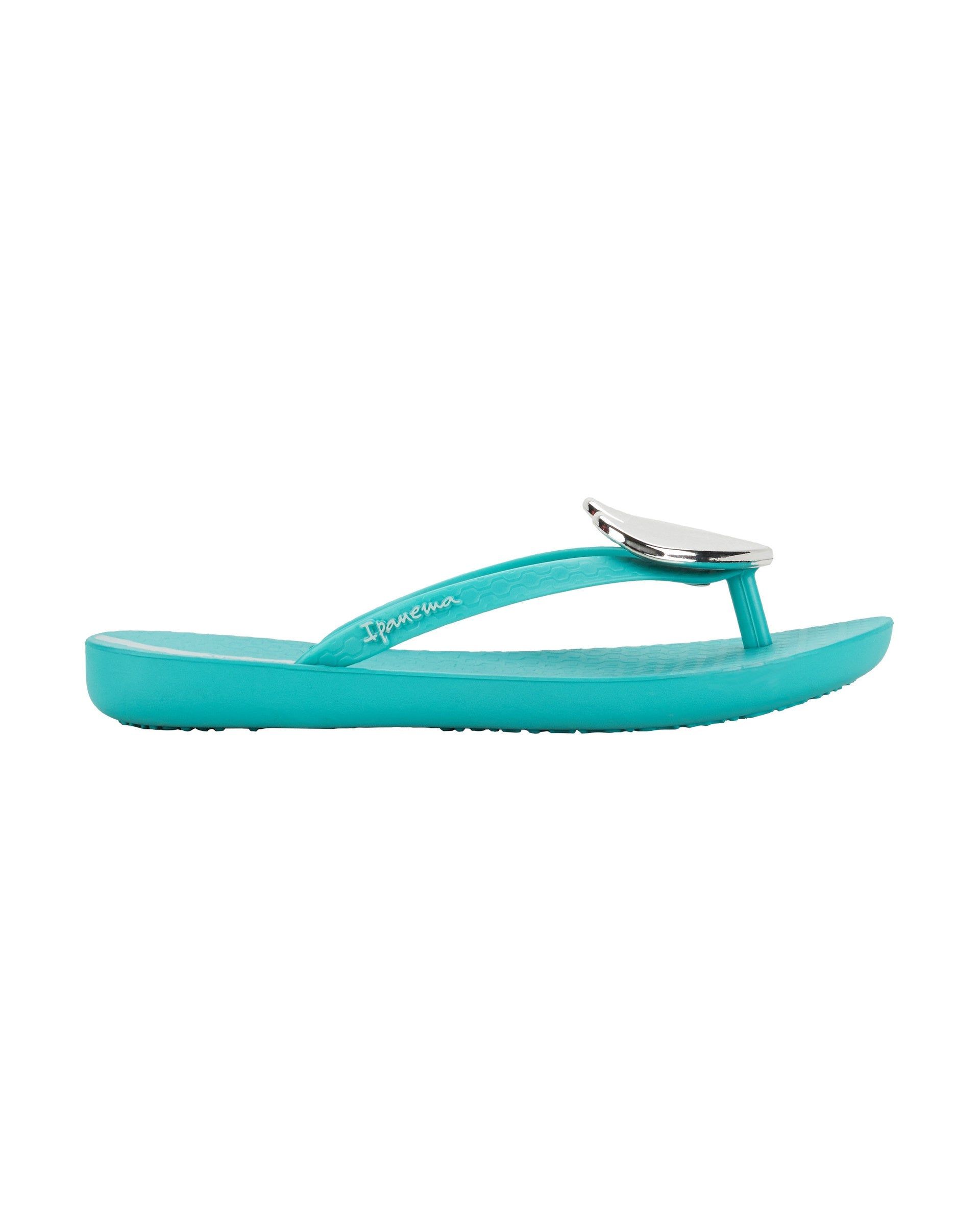 Ipanema Wave Heart Gyerek Strandpapucs Kék Titán | 5083RGUJF