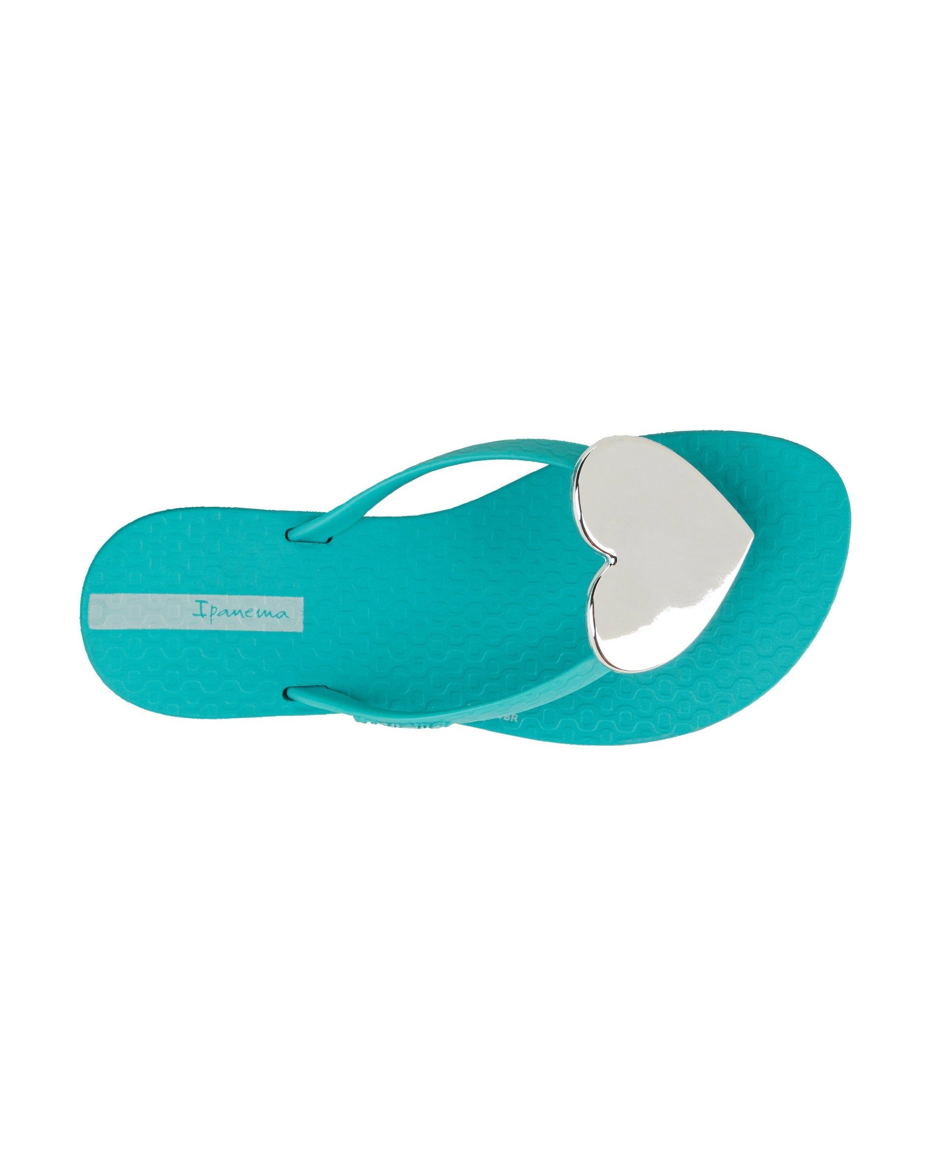 Ipanema Wave Heart Gyerek Strandpapucs Kék Titán | 5083RGUJF